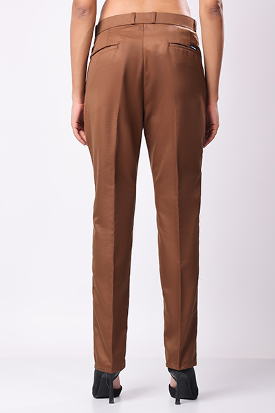 WOMENS BROWN FORMAL PANT